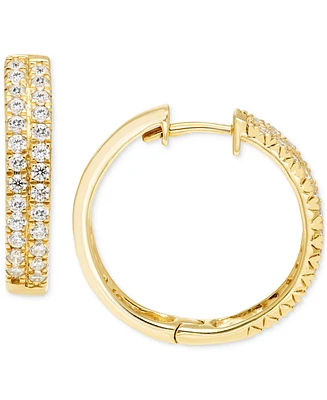 Diamond Double Row Hoop Earrings (1 ct. t.w.) in 14k Gold