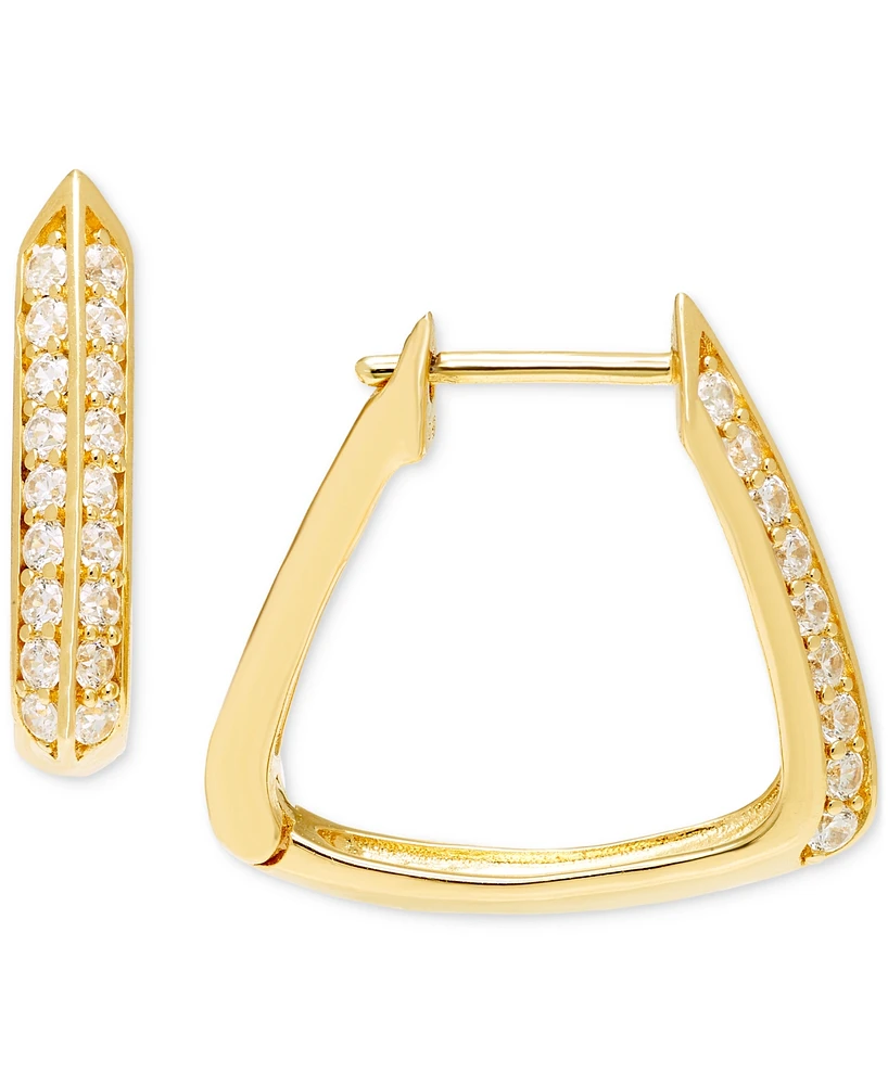 Diamond Geometric Hoop Earrings (1/2 ct. t.w.) in 14k White or Yellow Gold