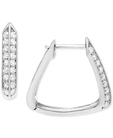 Diamond Geometric Hoop Earrings (1/2 ct. t.w.) 14k White or Yellow Gold