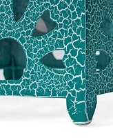 Eliana 2-Piece Sunburst Cutout Side Table Set In Teal, Blue, Or Green