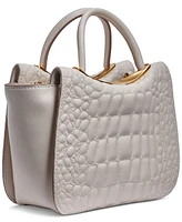 Donna Karan New York Jericho Quilted Croc Leather Crossbody