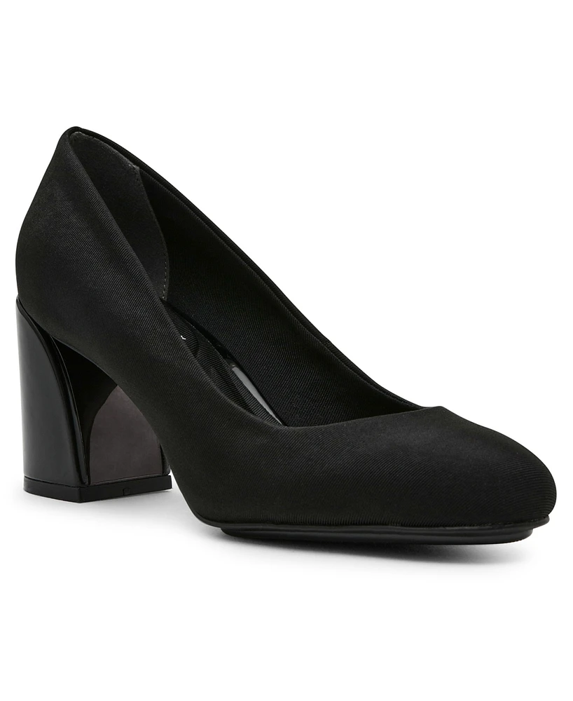 Anne Klein Women's Graham Round Toe Block Heel Pumps