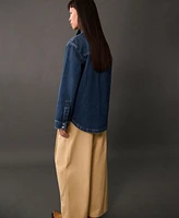 Mango Women's Oversized Denim Overshirt