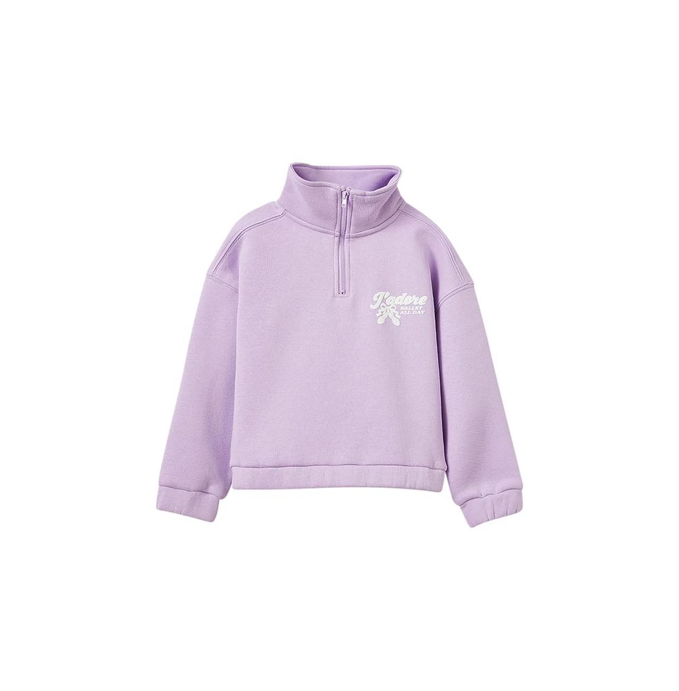 Cotton On Girls Little/Big Naomi Half Zip Pullover