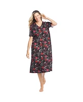 Dreams & Co. Women's Long Print Sleepshirt