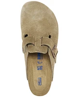 Birkenstock Men's Boston Soft Footbed Suede Leather Clogs from Finish Line