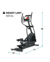 NordicTrack AirGlide iFIT-enabled Elliptical for Low-Impact Cardio Workouts with 14 inch Tilting Touchscreen