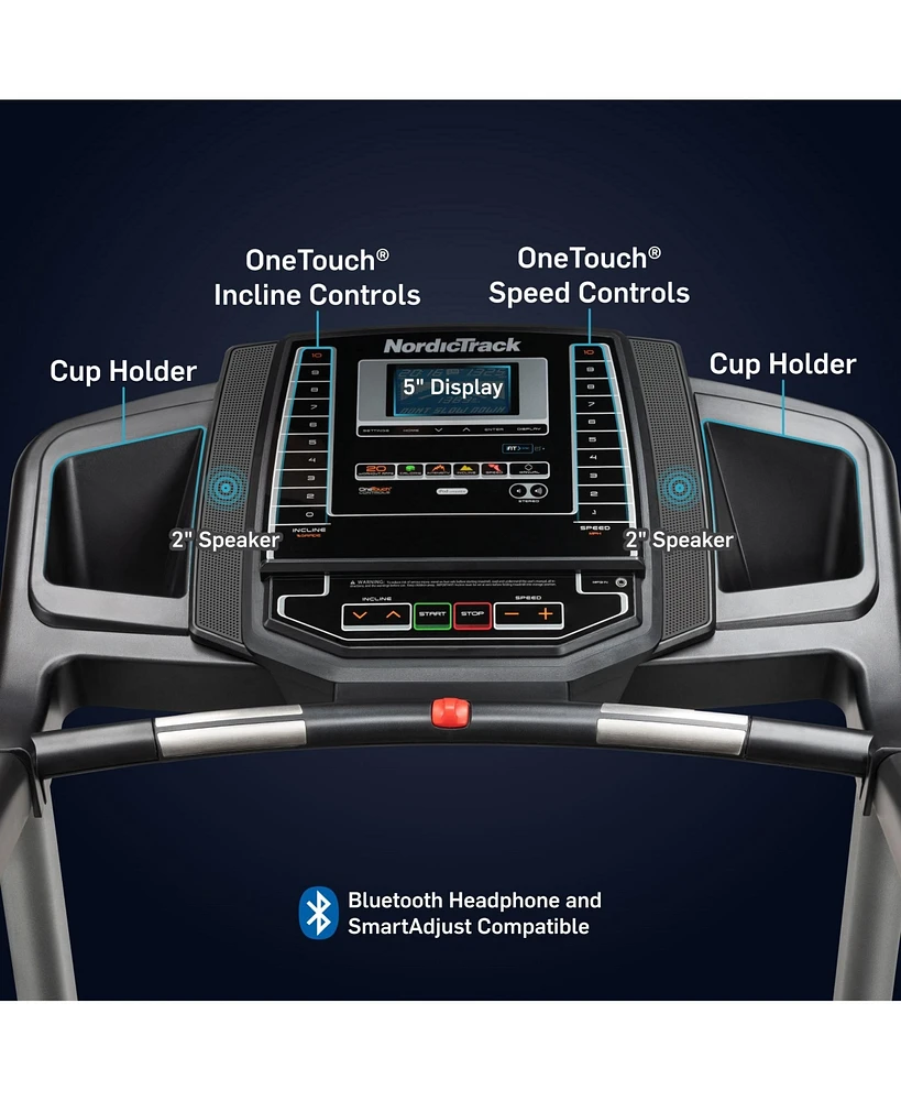 NordicTrack T 6.5 S Treadmill for Running and Walking with 5 inch Display and SpaceSaver Design
