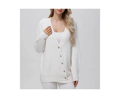 525 Women's Evelyn Asymmetrical Luxe Oversized Cardigan