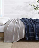 Nautica Bridgeport Waffle Grid Woven Blanket