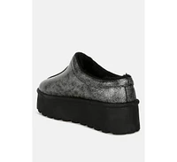 London Rag Lottys Faux Leather Platform Classic Slip-On