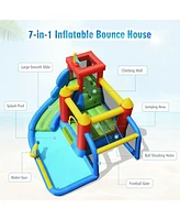 Inolait Inflatable Bouncer Bounce House with Water Slide Splash Pool without Blower