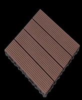 Streamdale Furniture Wood Plastic Composite Deck Tiles Set of 20pcs, Composite Decking Resist Rust, Water, Weather, Indoor&Outdoor, Easy to Diy & Main