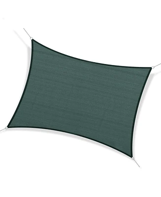 Streamdale Furniture 16' x 20' Sun Shade Sail Canopy, Rectangle Uv Block Awning for Patio Garden Backyard Outdoor, Green