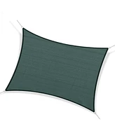 Streamdale Furniture 16' x 20' Sun Shade Sail Canopy, Rectangle Uv Block Awning for Patio Garden Backyard Outdoor, Green