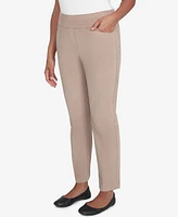 Alfred Dunner Petite Telluride Modern Corduroy Faux Fly Front Average Length Pants