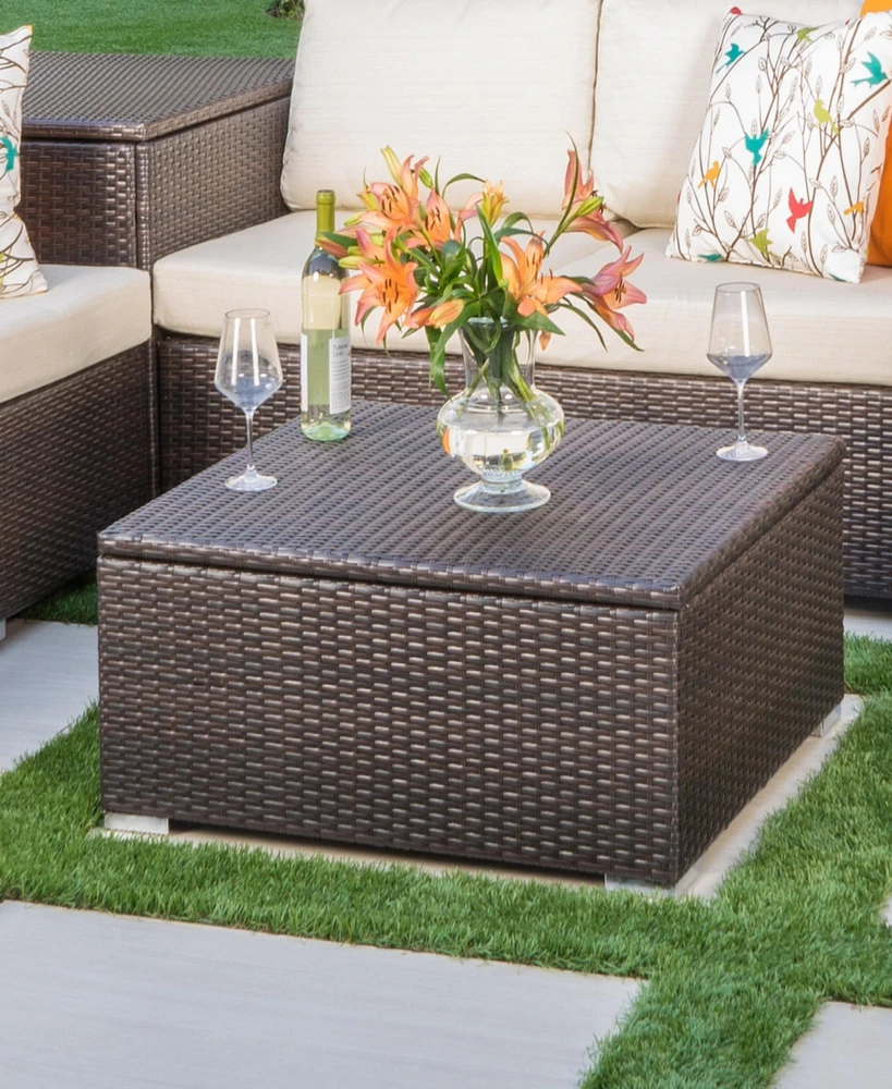 Simplie Fun Santa Rosa Outdoor Storage Coffee Table: Style, Functionality, And Durability