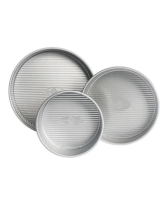 Usa Pan Non-Stick Aluminum Small 3-Piece Round Cake Pan Set