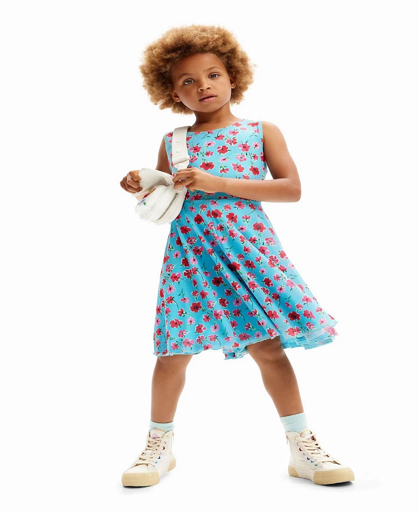 Desigual Girls Floral tulle dress