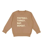 Sweet Wink Toddler Boys Football Turkey Nap Repeat Thanksgiving Sweatshirt