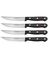 Wusthof Gourmet Black 4-Pc. Steel Steak Knife Set