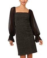 Adrianna Papell Women's Metallic Boucle Sheath Dress