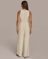 Donna Karan New York Women's Hardware-Trim Straight-Leg Jumpsuit