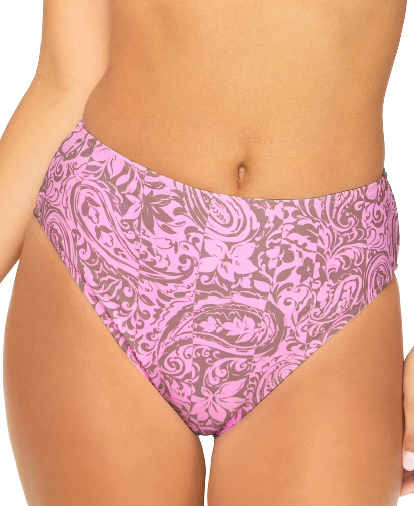 Raisins Juniors' Indo High-Waisted Bikini Bottoms