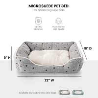 Details Microsuede Pet Bed, Dog Beds for Small Dogs and Cats