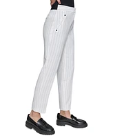 Karl Lagerfeld Paris Petite Mid-Rise Ankle Pants