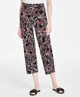 Jones New York Women's Printed Moss Crepe Wide-Leg Pull-On Pants