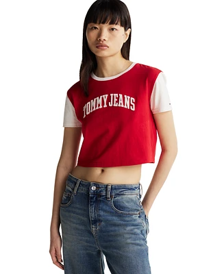 Tommy Jeans Women's Cropped Varsity T-Shirt