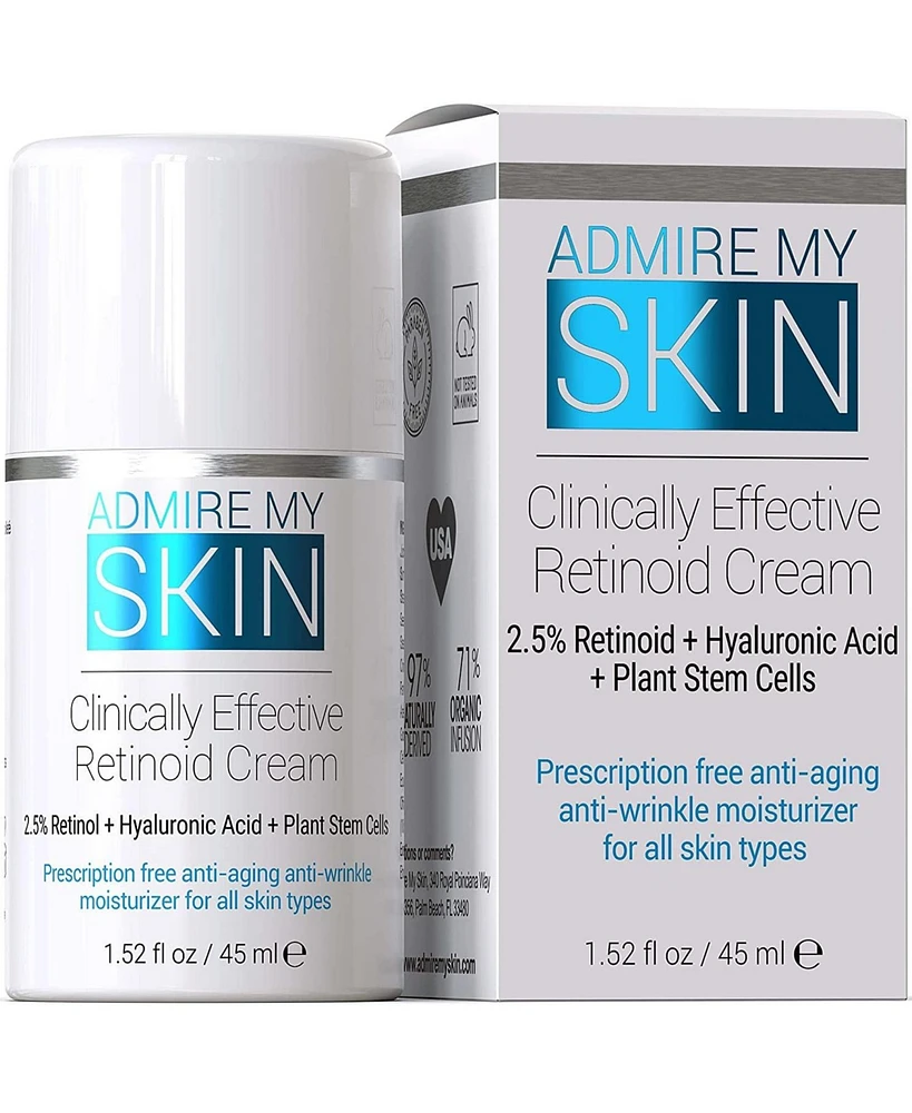 Admire My Skin Retinol Retinoid Moisturizer Cream for Anti Aging Anti Wrinkle Skincare