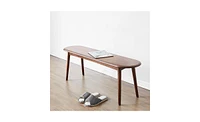 Slickblue Natural Oak Wood Dining Bench for Living Room Use