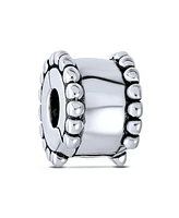 Bling Jewelry Beaded Trim Detail Spacer Clasp Stopper Bead Charm 925 Sterling Silver