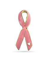 Bling Jewelry Pink Breast Cancer Survivor Enamel Pin Brooch Gold Plated