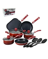 Hamilton Beach Aluminum Covered Cookware Set, Nonstick Saucepan, Dutch Oven with Soft Touch Bakelite Handle, | Excellent Heat Conductors