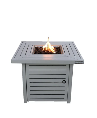 Mondawe 25" H x 30" W Steel Propane/Natural Gas Fire Pit Table