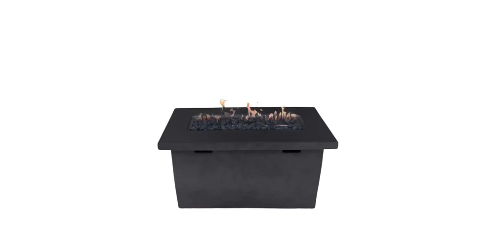 Mondawe 25" H x 42" W Fiber Reinforced Concrete Propane Outdoor Fire Pit Table