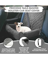 Co-Pilot Quilted Bolster Car Seat for Pet, Travel Dog Bed for Back Seat, Detachable and Comfortable