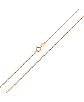 Bling Jewelry Rose Gold Plated .925 Sterling Silver Cuban Cable Link Chain Necklace for Women - 1mm Thin, Nickel-Free 18 Inch