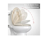 gaomon Toilet Seat Elongated,Toilet Seat with Toddler Seat Built in, Potty Training Toilet Seat Fits Both Adult and Child, with Soft Close, Easy Insta