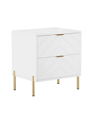Boyel Living 2-Drawer Nightstand With Elegant Design