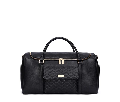 Luli Bebe Monaco Travel Bag, Made from Luxury Materials with Stylish Exterior, Easy to Carry Spacious Storage, for Moms - Pastel Pink