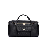 Luli Bebe Monaco Travel Bag, Made from Luxury Materials with Stylish Exterior, Easy to Carry Spacious Storage, for Moms - Pastel Pink