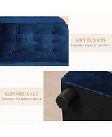 Simplie Fun Luxury Fancy Dog Bed for Small Dogs with Hidden Storage, Small Dog Couch with Soft 3" Foam, Dog Sofa Bed, Cushy Dog Bed, Modern Pet Furnit