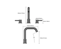 gaomon Bathroom Sink Faucet,Bathroom Faucet 3 Hole with Stainless Steel Pop Up Drain and cUPC Lead-Free Hose