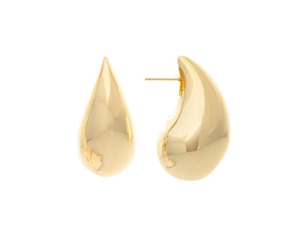 Rivka Friedman Polished Large Teardop Bubble Stud Earrings