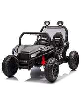 Simplie Fun 24V Two-seater Kids Ride On Utv W/Parents Control,400W Super Power, Four