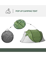 Simplie Fun Pop-Up Tent with Porch for 2-3, 3000mm Waterproof (Poles Incl.)